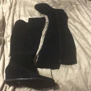 Franco Sarto over knee wedge boots 7.5 wide calf